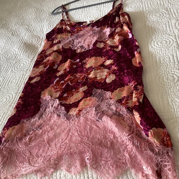 NWT Intimately Free People Sun Fade Floral Slip Dress Lace Size M - Picture 14 of 16